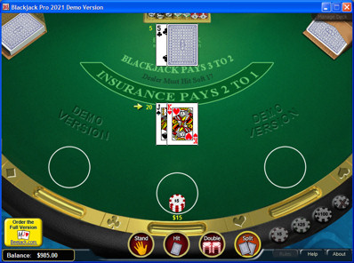 Blackjack Pro 2021 Main Screen