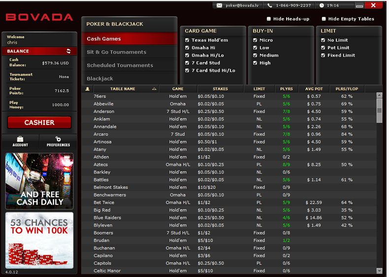 Bovada Poker Review - US Online Poker