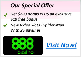 888 Casino slots bonus